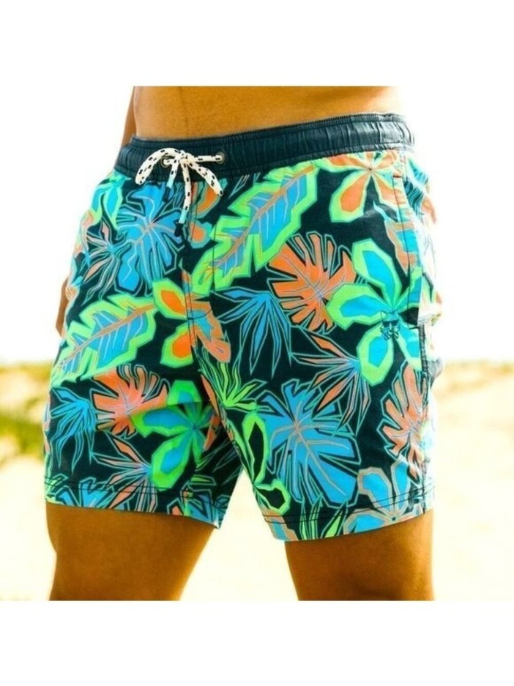 PARTY PANTS NWT Floral Bro Swim Trunks Swim Shorts Size XXL Tropical Beach